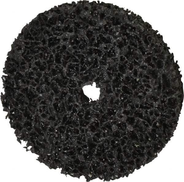 3M - 4" Very Coarse Grade Silicon Carbide Deburring Disc - 1/2" Center Hole, Arbor Connection, Black, 6,000 Max RPM - Makers Industrial Supply