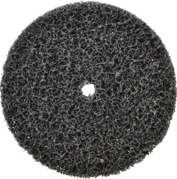 3M - 6" Very Coarse Grade Silicon Carbide Deburring Disc - 1/2" Center Hole, Arbor Connection, Black, 4,000 Max RPM - Makers Industrial Supply