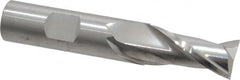 RobbJack - 5/8", 1-1/4" LOC, 5/8" Shank Diam, 3-1/2" OAL, 2 Flute, Solid Carbide Square End Mill - Single End, Uncoated, Spiral Flute, 30° Helix, Centercutting, Right Hand Cut, Right Hand Flute, Series NR-204 - Makers Industrial Supply