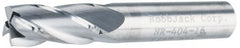 RobbJack - 5/8", 1-1/4" LOC, 5/8" Shank Diam, 3-1/2" OAL, 4 Flute, Solid Carbide Square End Mill - Single End, Uncoated, Spiral Flute, 30° Helix, Centercutting, Right Hand Cut, Right Hand Flute, Series NR-404 - Makers Industrial Supply