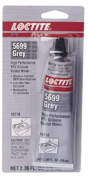 Loctite - 70ml High Performance RTV Silicone Gasket Maker - -75 to 625°F, Grey, Comes in Tube - Makers Industrial Supply