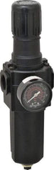 Norgren - 3/4" NPT Port Standard 1 Piece Filter/Regulator FRL Unit - Metal Bowl, 212 SCFM, 250 Max psi, 11.93" High x 3.15" Long, Automatic Drain - Makers Industrial Supply