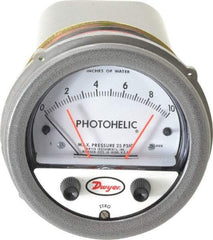 Dwyer - 25 Max psi, 2% Accuracy, NPT Thread Photohelic Pressure Switch - 1/8 Inch Thread, 10 Inch Water Column, 120°F Max - Makers Industrial Supply