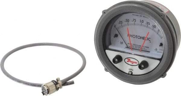 Dwyer - 25 Max psi, 2% Accuracy, NPT Thread Photohelic Pressure Switch - 1/8 Inch Thread, 2 Inch Water Column, 120°F Max - Makers Industrial Supply