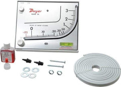 Dwyer - 10 Max psi, 3% Accuracy, Plastic Manometer - 10 Maximum PSI, 3 Inch Water Column, 140°F Max - Makers Industrial Supply