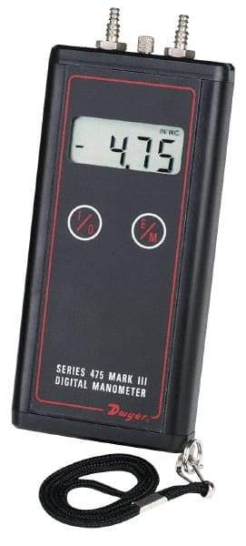 Dwyer - 11 Max psi, 0.5% Accuracy, Handheld Digital Manometer - 40 Inch Water Column, 122°F Max - Makers Industrial Supply