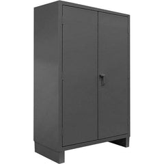 Durham - 4 Shelf Locking Storage Cabinet - Steel, 48" Wide x 24" Deep x 78" High, Gray - Makers Industrial Supply