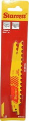 Starrett - 6" Long x 3/4" Thick, Bi-Metal Reciprocating Saw Blade - Tapered Profile, 3 TPI, Toothed Edge, Universal Shank - Makers Industrial Supply