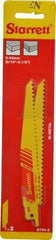 Starrett - 6" Long x 3/4" Thick, Bi-Metal Reciprocating Saw Blade - Tapered Profile, 6 TPI, Toothed Edge, Universal Shank - Makers Industrial Supply