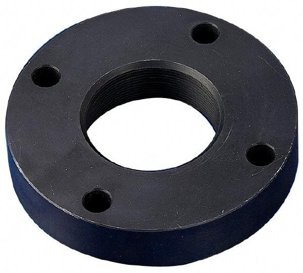 Keystone Threaded Products - 0.562-18 Int Thread, 1/4 - 3/8" Bar Diam, 2.6" Flange OD x 0.53" Thickness Precision Acme Mounting Flange - 4 Mounting Holes, Black Oxide Finish, Carbon Steel - Makers Industrial Supply