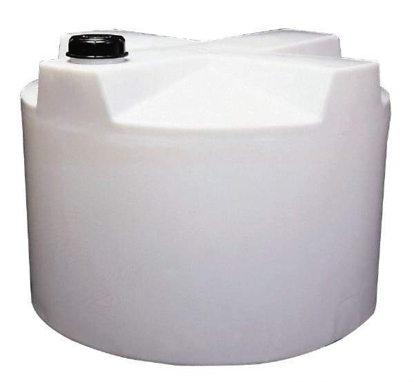 Made in USA - 220 Gallon Cylindrical Polyethylene Closed Top Tank - 63" High x 35" Diam - Makers Industrial Supply