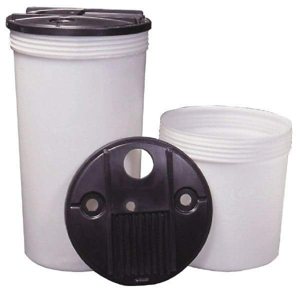 Made in USA - 55 Gallon Tapered Cylinder Plastic Tank - 40" High x 22" Diam - Makers Industrial Supply