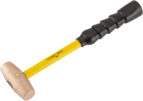 No-Mar - 2 Lb Head 1-1/4" Face Brass Hammer - Fiberglass Handle - Makers Industrial Supply