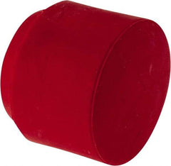 Made in USA - 2" Face Diam, Grade Medium, Red Hammer Replacement Tip - Vinyl - Makers Industrial Supply