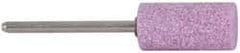 Grier Abrasives - 1/2 x 1" Head Diam x Thickness, W187, Cylinder, Aluminum Oxide Mounted Point - Makers Industrial Supply