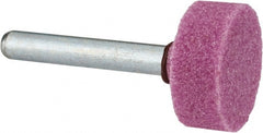 Grier Abrasives - 1 x 3/8" Head Diam x Thickness, W217, Cylinder, Aluminum Oxide Mounted Point - Makers Industrial Supply