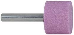 Grier Abrasives - 1 x 3/4" Head Diam x Thickness, W219, Cylinder, Aluminum Oxide Mounted Point - Makers Industrial Supply