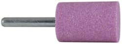 Grier Abrasives - 1 x 1-1/2" Head Diam x Thickness, W221, Cylinder, Aluminum Oxide Mounted Point - Makers Industrial Supply