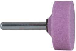 Grier Abrasives - 1-1/2 x 1/2" Head Diam x Thickness, W236, Cylinder, Aluminum Oxide Mounted Point - Makers Industrial Supply