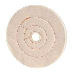 Dico - 8" Diam x 1/2" Thick Unmounted Buffing Wheel - Cushion Sewn, 1" Arbor Hole, Medium Density - Makers Industrial Supply