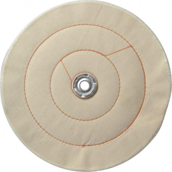 Dico - 10" Diam x 1/2" Thick Unmounted Buffing Wheel - Cushion Sewn, 1" Arbor Hole, Medium Density - Makers Industrial Supply