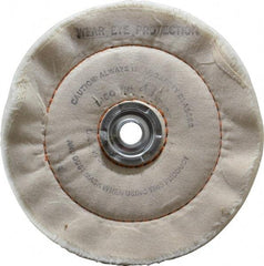 Dico - 6" Diam x 3/4" Thick Unmounted Buffing Wheel - Cushion Sewn, 1/2" Arbor Hole, Medium Density - Makers Industrial Supply