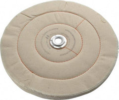 Dico - 10" Diam x 3/4" Thick Unmounted Buffing Wheel - Cushion Sewn, 1/2" Arbor Hole, Medium Density - Makers Industrial Supply