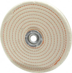 Dico - 6" Diam x 1/2" Thick Unmounted Buffing Wheel - Spiral Sewn, 1/2" Arbor Hole, Coarse Grade - Makers Industrial Supply