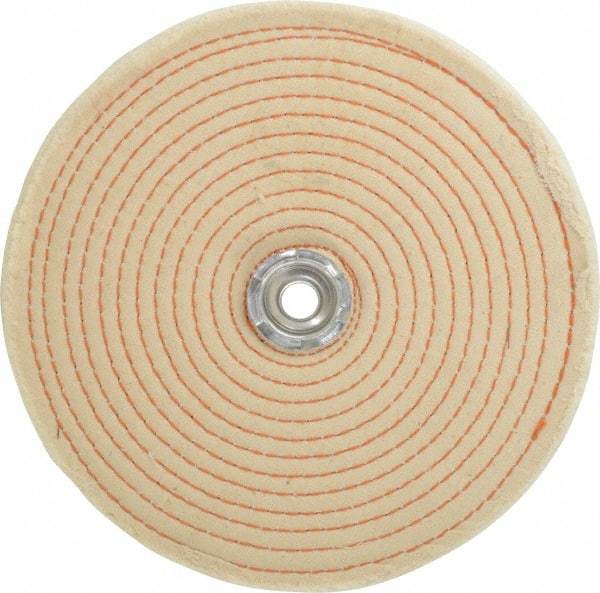 Dico - 8" Diam x 1/2" Thick Unmounted Buffing Wheel - Spiral Sewn, 1/2" Arbor Hole, Coarse Grade - Makers Industrial Supply