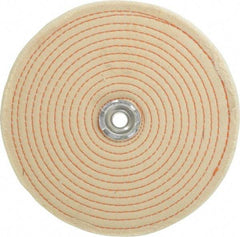 Dico - 8" Diam x 1/2" Thick Unmounted Buffing Wheel - Spiral Sewn, 1/2" Arbor Hole, Coarse Grade - Makers Industrial Supply