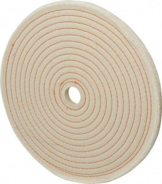 Dico - 10" Diam x 1/2" Thick Unmounted Buffing Wheel - Spiral Sewn, 1/2" Arbor Hole, Coarse Grade - Makers Industrial Supply