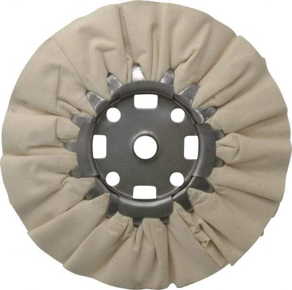 Divine Brothers - 8" Diam x 1/2" Thick Unmounted Buffing Wheel - Ventilated Bias Cut, 5/8" Arbor Hole - Makers Industrial Supply