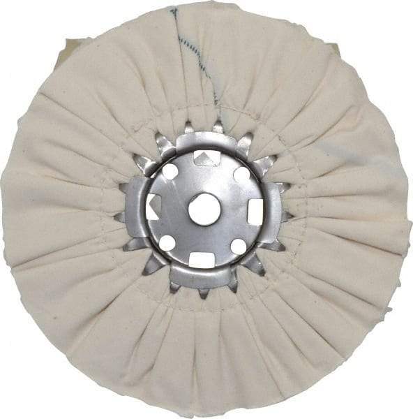 Divine Brothers - 10" Diam x 1/2" Thick Unmounted Buffing Wheel - Ventilated Bias Cut, 3/4" Arbor Hole - Makers Industrial Supply