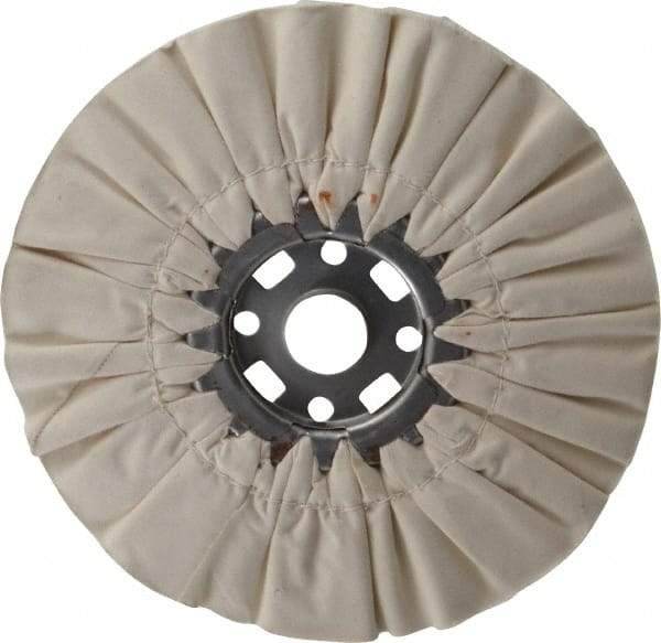 Divine Brothers - 10" Diam x 1/2" Thick Unmounted Buffing Wheel - Ventilated Bias Cut, 1-1/4" Arbor Hole - Makers Industrial Supply