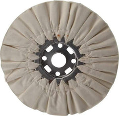 Divine Brothers - 10" Diam x 1/2" Thick Unmounted Buffing Wheel - Ventilated Bias Cut, 1-1/4" Arbor Hole - Makers Industrial Supply