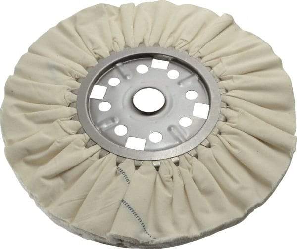 Divine Brothers - 12" Diam x 1/2" Thick Unmounted Buffing Wheel - Ventilated Bias Cut, 1-1/4" Arbor Hole - Makers Industrial Supply