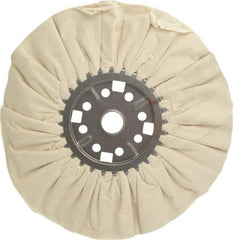 Divine Brothers - 14" Diam x 1/2" Thick Unmounted Buffing Wheel - Ventilated Bias Cut, 1-1/4" Arbor Hole - Makers Industrial Supply