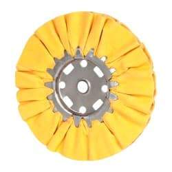 Divine Brothers - 8" Diam x 1/2" Thick Unmounted Buffing Wheel - Ventilated Bias Cut, 1/2" Arbor Hole - Makers Industrial Supply