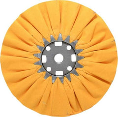 Divine Brothers - 10" Diam x 1/2" Thick Unmounted Buffing Wheel - Ventilated Bias Cut, 3/4" Arbor Hole - Makers Industrial Supply