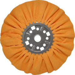 Divine Brothers - 14" Diam x 1/2" Thick Unmounted Buffing Wheel - Ventilated Bias Cut, 1-1/4" Arbor Hole - Makers Industrial Supply