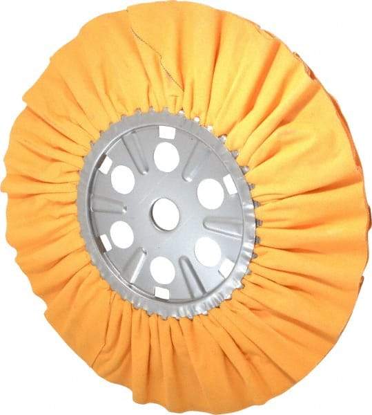 Divine Brothers - 16" Diam x 1/2" Thick Unmounted Buffing Wheel - Ventilated Bias Cut, 1-1/4" Arbor Hole - Makers Industrial Supply