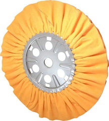 Divine Brothers - 16" Diam x 1/2" Thick Unmounted Buffing Wheel - Ventilated Bias Cut, 1-1/4" Arbor Hole - Makers Industrial Supply