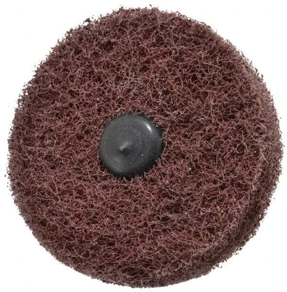 Standard Abrasives - 3" Diam, Medium Mounted Scrubber Buffing Wheel - 2 Ply, Medium Grade, 1/4" Shank Diam, 8,000 RPM - Makers Industrial Supply