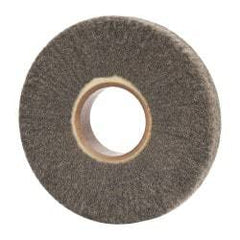 Made in USA - 6" Diam 220 Grit Silicon Carbide Unmounted Flap Wheel - 2" Hole, 1" Wide, Density 7, Nonwoven, Grade Very Fine, 3,400 Max RPM - Makers Industrial Supply