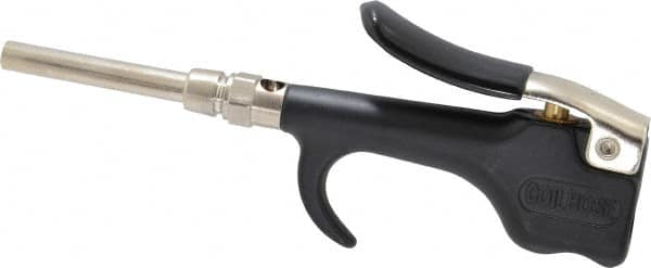 Coilhose Pneumatics - Safety Extension Tube Thumb Lever Blow Gun - 1/4 NPT, 3" Tube Length, Zinc - Makers Industrial Supply