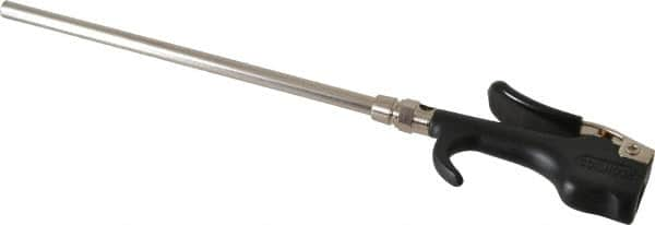 Coilhose Pneumatics - Safety Extension Tube Thumb Lever Blow Gun - 1/4 NPT, 8" Tube Length, Zinc - Makers Industrial Supply