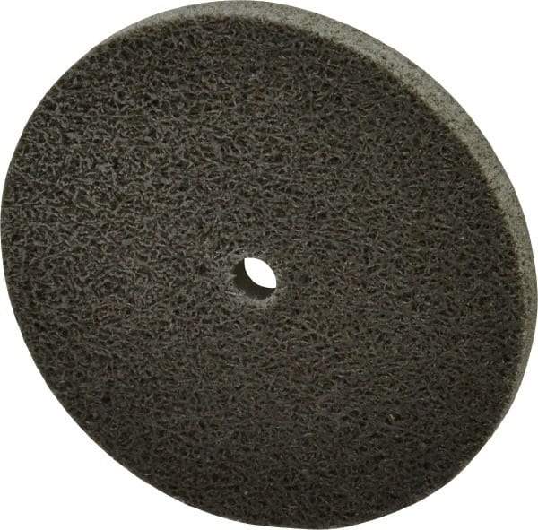 Standard Abrasives - 3" Diam, 1/4" Face Width, 1/4" Center Hole, Medium Grade, Aluminum Oxide Deburring Wheel - Unitized, Hard Density 8 Grade, 18,000 RPM - Makers Industrial Supply