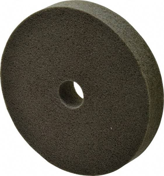 Standard Abrasives - 6" Diam, 1" Face Width, 1" Center Hole, Fine Grade, Aluminum Oxide Deburring Wheel - Unitized, Soft/Medium Density 6 Grade, 5,000 RPM - Makers Industrial Supply