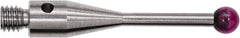 Renishaw - 0.1181 Inch Ball Diameter, Stainless Steel Stem, M3 Thread, Ruby Point Ball Tip CMM Stylus - 0.5787 Inch Working Length, 0.0591 Inch Stem Diameter, 0.8268 Inch Overall Length - Makers Industrial Supply