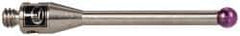 Renishaw - 0.0787 Inch Ball Diameter, Stainless Steel Stem, M2 Thread, Ruby Point Ball Tip CMM Stylus - 0.5512 Inch Working Length, 0.05 Inch Stem Diameter, 0.7874 Inch Overall Length - Makers Industrial Supply